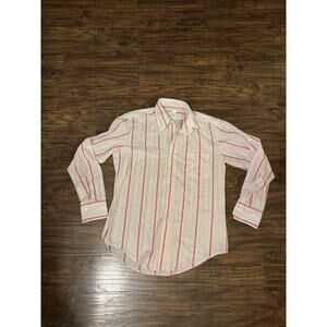 Vintage Montgomery Ward Men's L Cotton Blend Striped Shirt